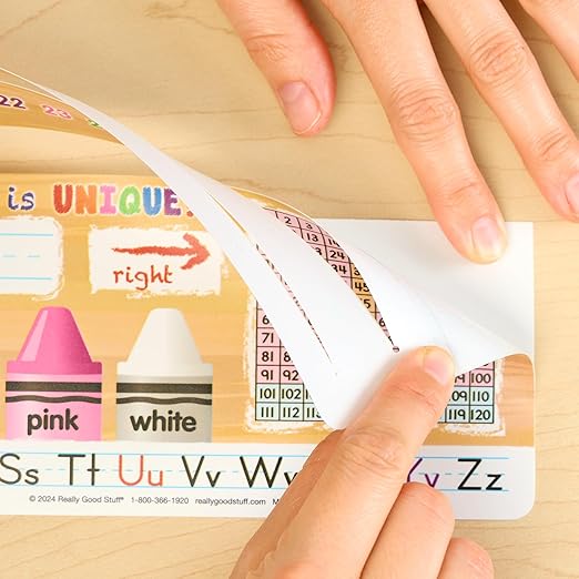 Really Good Stuff Deluxe Slide-to-Learn Counting Crayon Desktop Helpers- Set of 24