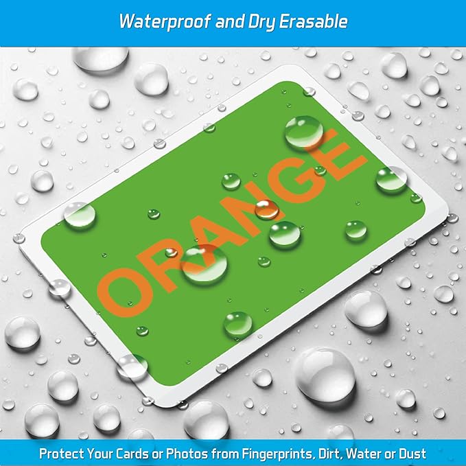Self-Sealing Laminating Pouches, 2.6" x 3.9" for Business Cards and Bridge Size Flash Cards, 20 Packs 18mil Adhesive Lamination Sheets, Waterproof, No Machine Needed