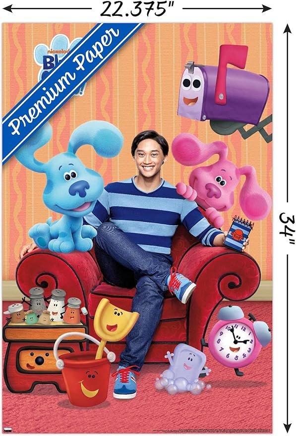 Nickelodeon Blue's Clues - Group Wall Poster, 34L" x 22.4W", Premium Unframed Version