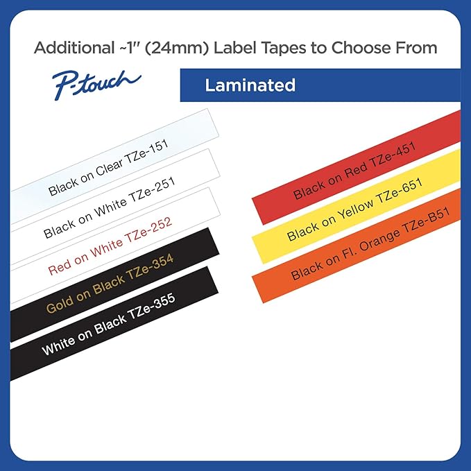 Brother Genuine P-touch TZE-S951 Tape, 1" (0.94") Wide Extra-Strength Adhesive Laminated Tape,Black on Matte Silver,Laminated for Indoor or Outdoor,Water-Resistant, 0.94" x 26.2' (24mm x 8M), TZES951