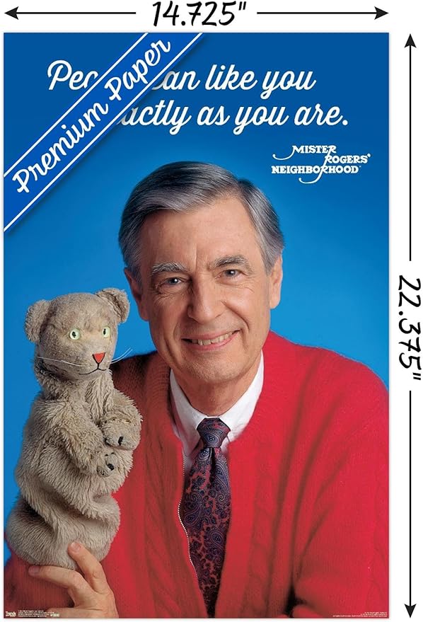 Trends International Mister Rogers - As You Are Wall Poster, 14.725" x 22.375", Premium Poster & Mount Bundle