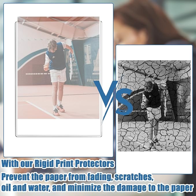 8Pcs 8" x 10" Photo Toploaders Clear Sheet Protectors Rigid Print Protectors Hard Plastic Paper Page Top Loaders Magazine Protector for Collectors Document Holder