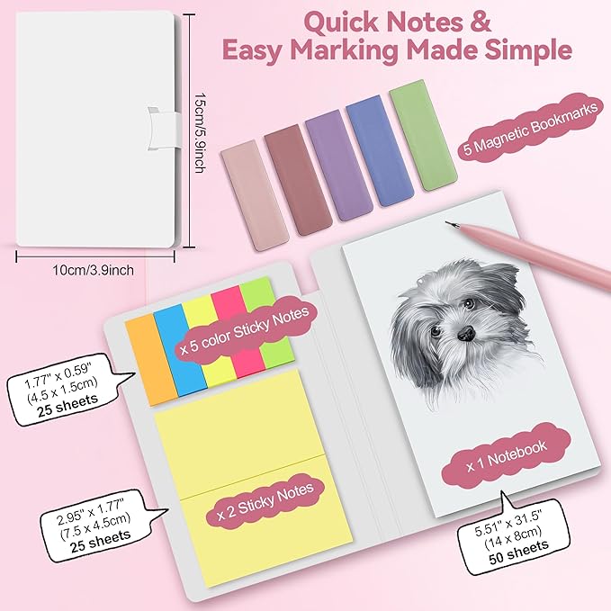 61 PCS Aesthetic School Supplies with Cute Pencil Case, Pastel No Bleed Highlighters, Gel & Erasable Pens, Mechanical Pencils, Refills, Complete Essentials Stationery Kit for Students (Pink)