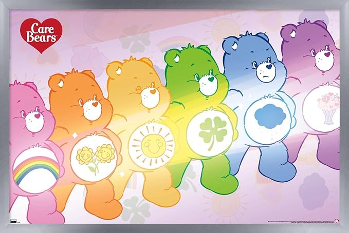 Care Bears - Care Bear Stare Wall Poster, 34L" x 22.4W", Silver Framed Version
