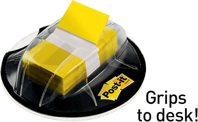 Post-it Flags, 200/High Volume Desk Grip Dispenser,1 in Wide, Yellow (680-HVYW)