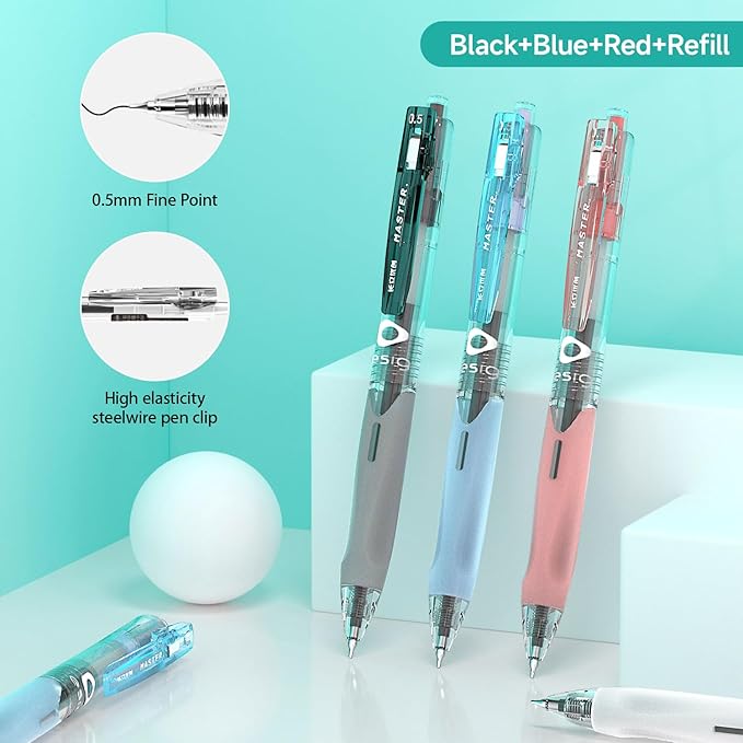 CHANGLi Bible Study Gel Pen Set with Highlighters-3 Black 2 Red Gel Pens, 6 Dual-Tip Pastel Highlighters, 75 Bible Index Tabs&10 Refills-No Bleed, Smooth Writing-Perfect Christian Gift for Journaling