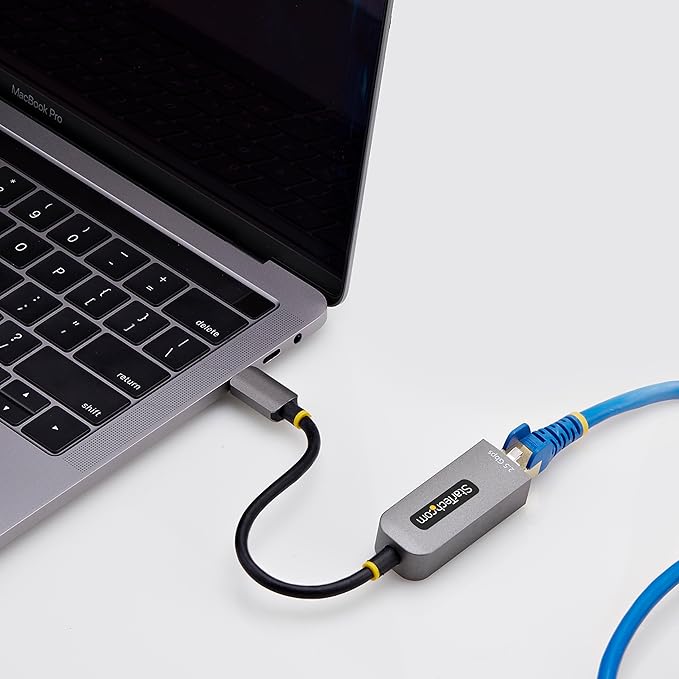 StarTech.com 2.5GbE USB-C to Ethernet Adapter, NBASE-T NIC, USB 3.0 Type-C 2.5/1G Multi Speed Network, Thunderbolt Compatible