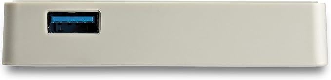 StarTech.com USB C to Gigabit Ethernet Adapter w/USB A Port - White 1Gbps NIC USB 3.0/USB 3.1 Type C Network Adapter - 1GbE USB-C RJ45/LAN TB3 Compatible Windows MacBook Pro Chromebook (US1GC301AUW)