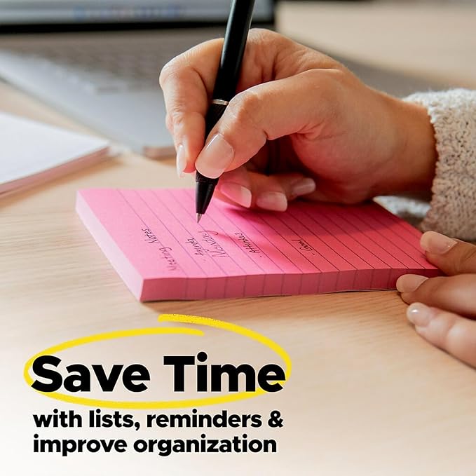 Post-it Sticky Note, 3" x 3", Beachside Café Collection, 100 Sheets/Pad, 18 Pads/Pack (654-18APCP)