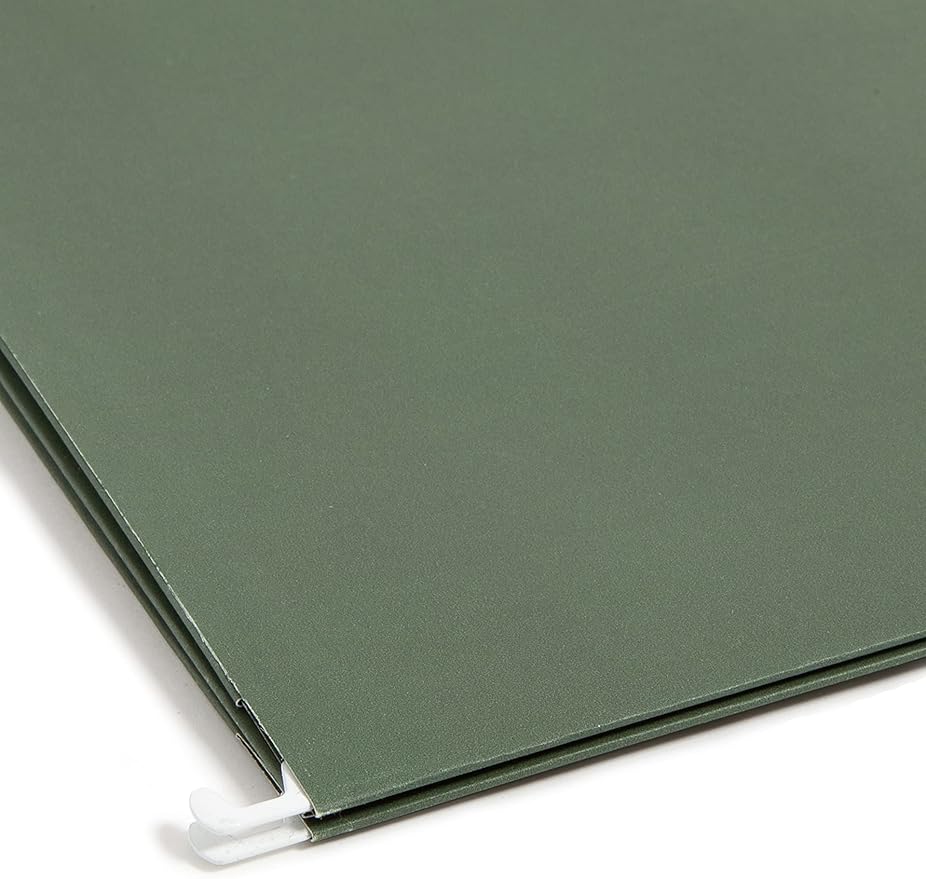 Smead Hanging File Pocket with Full-Height Gusset, 1-3/4" Expansion, Legal Size, Standard Green, 25 per Box (64318)