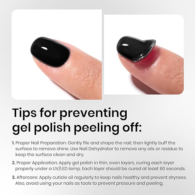 Beetles 3 Pcs No Wipe Gel Top Coat Base Coat & Black Gel Nail Polish Set, Shine Finish and Long Lasting, Soak Off LED Lamp Base Top Uv Lamp Nail Art Manicure Gifts for Women