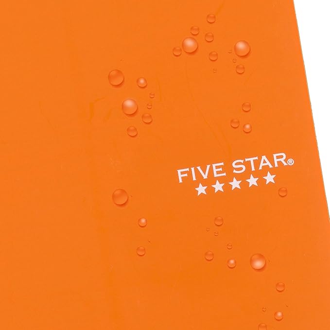 Five Star Spiral Notebook, 1 Subject, College Ruled Paper, 4-3/8" x 7", Personal Size, 80 Sheets, Fights Ink Bleed, Water Resistant Cover, Sedona Orange (450048CD1-ECM)