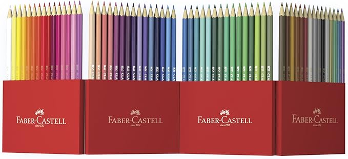 Faber-Castell Castle 111260 Colouring Pencils Set, 60 Pieces, Hexagonal, Shatterproof, for Children and Adults