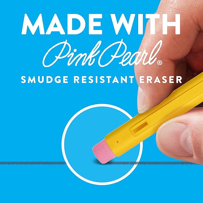 Paper Mate SharpWriter Mechanical Pencils Yellow | 0.7 mm | Shock-Absorbing Tip | Twistable Tip | No Sharpening Needed | 36 Count, Pack of 6
