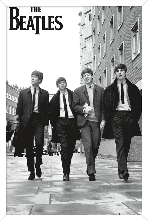 Trends International The Beatles - In London Wall Poster, 22.4L x 14.7W, White Framed Version