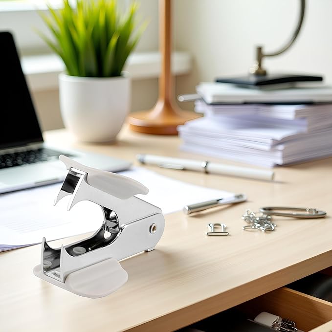 White Steel Pine Style Staple Remover for 24/6 26/6 Staple Removers Office and School Supplies