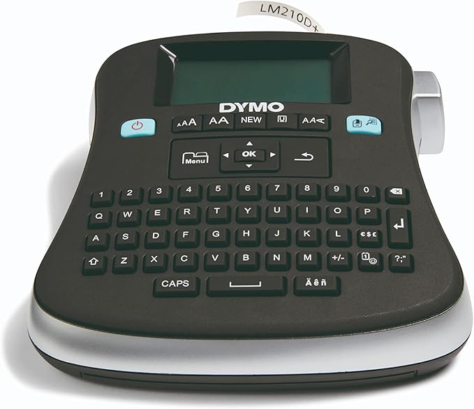 DYMO Label Maker 210D Label Maker, 2 Lines, 6 1/10w x 6 1/2d x 2 1/2h, 3" (1738976)