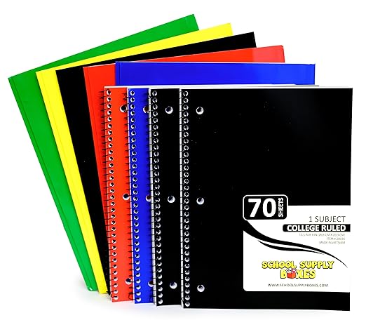 School Supply Boxes | High School Writing Case (2 Boxes) | Back to School Essentials Kit for Students & Teachers | Includes College-Ruled Filler Paper, College-Ruled Notebooks, 12 ct. Pens, & More