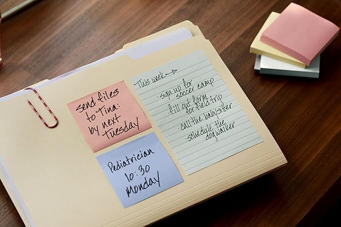 Post-it Sticky Notes, 4x6 in, Sweet Sprinkles | 100% Recycled Material | Clean Removal | Pack of 8