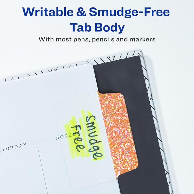 Avery Multi-Use Ultra Tabs, 2" x 1.5", Holographic Sunset Ombré Colors, 18 Repositionable Page Tabs (74148)