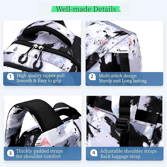 MITOWERMI Blue Backpack for Girls Bookbag School Bags Multi-pocket Girls Backpack for School Elementary Students Schoolbags Teens Kids Back packs (Sky Blue)