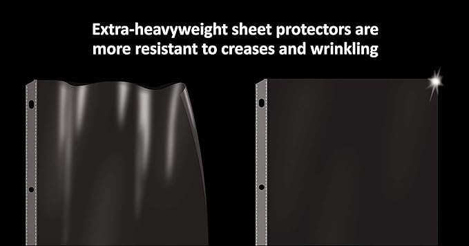 GOLD SEAL 25 Count Diamond Clear Extra Heavyweight Sheet Protectors, 4 mils Strong,8.5 x 11, Top Load, 25 Pack