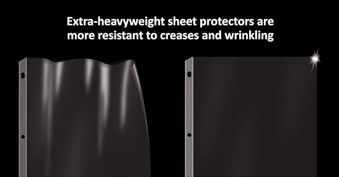 GOLD SEAL 200 Count Diamond Clear Extra Heavyweight Sheet Protectors, 4 mils Strong,8.5 x 11, Top Load, 200 Boxed Sheet Protectors