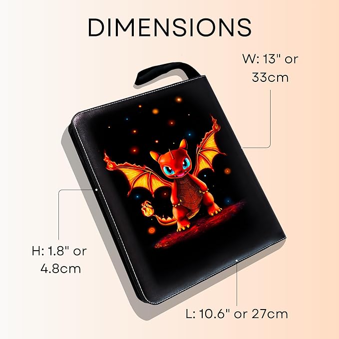 Card Binder 9-Pocket - 900 Pockets Card Holder Album with 50 Removable Sleeves for Standard Size Cards - Trading Card Binder - TCG Binder - Gift for Boys and Girls