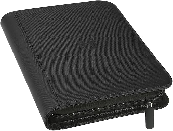 Card Binder 16 Pocket with Zipper, 1024 Pockets Trading Card Holder Book, Premium PU Cover Zip Folder Binder, Side Loading Carrying Case Binder Album for TCG, MTG, Sports Cards, Game Cards