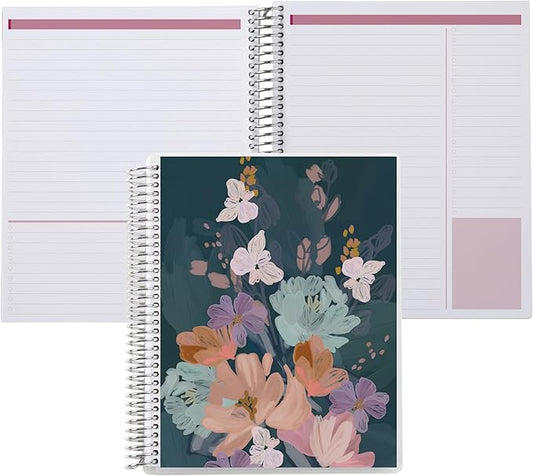 Erin Condren Productivity 8.5x11 Bold Blooms Cover Notebook Spiral Bound Journal for Writing, and Note Taking, Premium Paper, Stylish Floral Cover, Perfect for School, Office, and Creative Planning