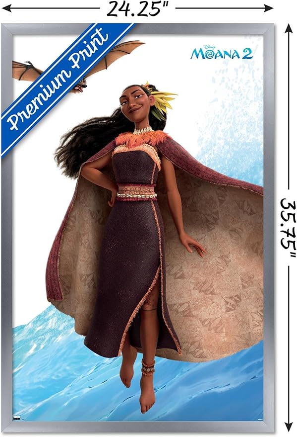 Trends International Disney Moana 2 - Matangi Wall Poster, 34L x 22.4W, Silver Framed Version