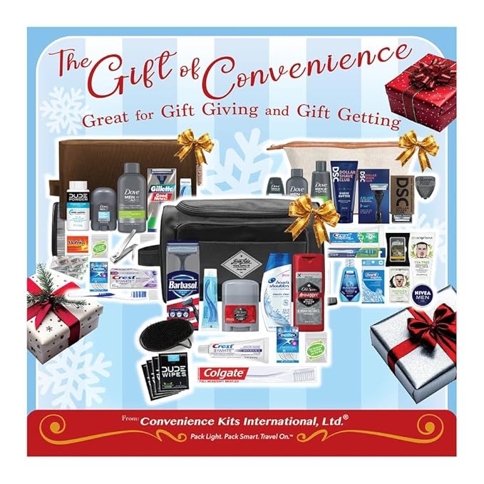 Convenience Kits International Women's 10-Piece Deluxe Kit with Travel Size TSA Compliant Essentials, Featuring: Pantene Hair Products in Reusable Toiletry Bag - Clear color