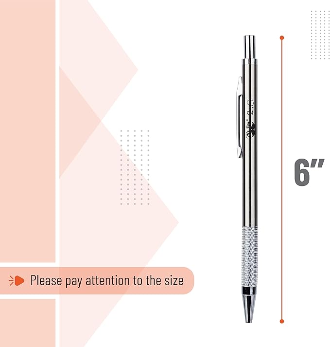Mr. Pen- 2mm Mechanical Pencil, Metal, 2mm, Drafting Pencil, Metal Mechanical Pencils, Drawing Mechanical Pencils, Lead Holder (Pack of 2)