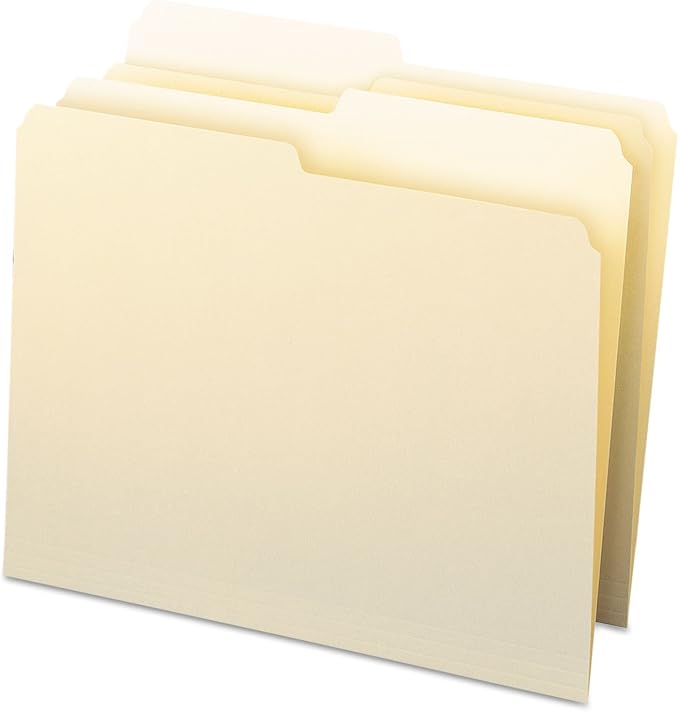 Smead SuperTab File Folder, Oversized 1/2-Cut Tab, Letter Size, Manila File Folders, 100 per Box (13020)