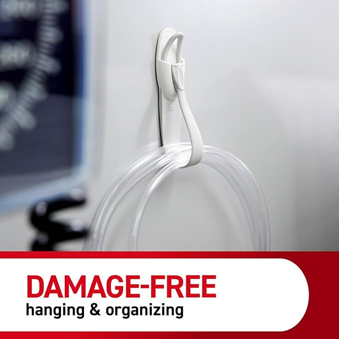 Command Cord Bundlers, Damage-Free Adhesive Cord and Cable Organizers, White, 6 Bundlers (3 Packs of 2) with Command Strips, No Tools Wall Hooks for Home, Office or Outdoor Use, Holds 2 lbs Each