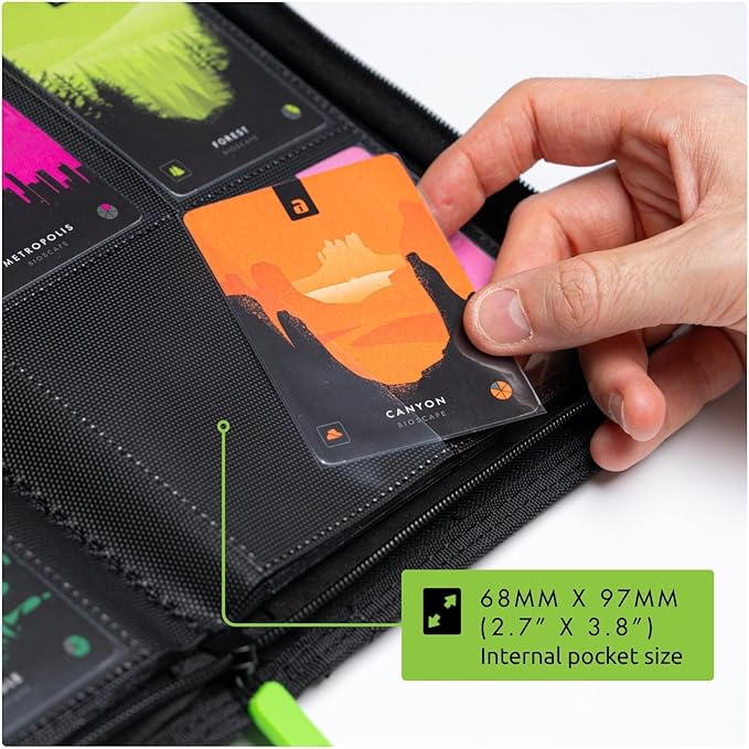 Vault X 4 Pocket Trading Card Zip Binder, 160 Cards, Premium Exo-Tec Album Material, 20 Side-Loading Pages, Folder for Collectible Games, Sports, TCG (Black)