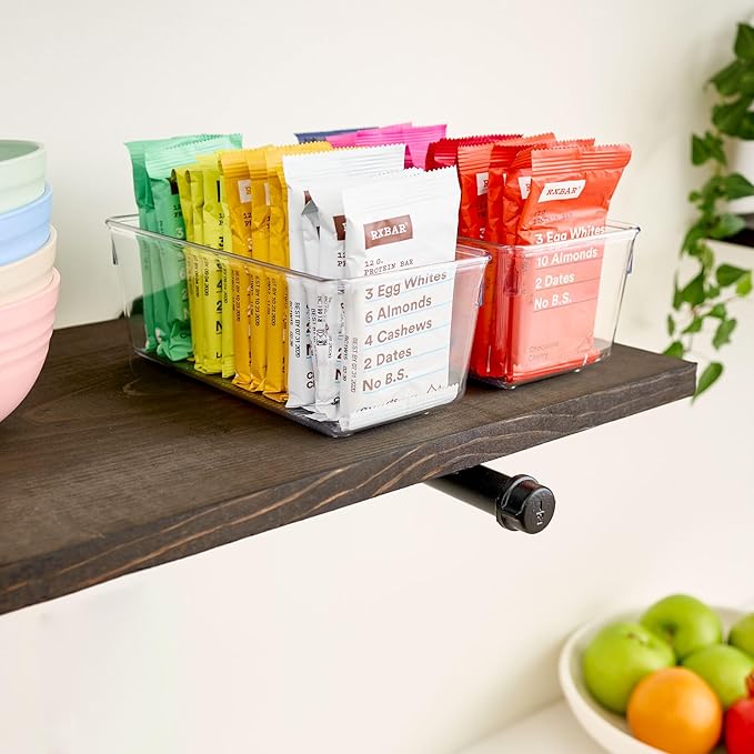 iDesign Plastic Drawer Organizer for Kitchen, Bathroom, and Desk Drawers, Set of 3, Clear