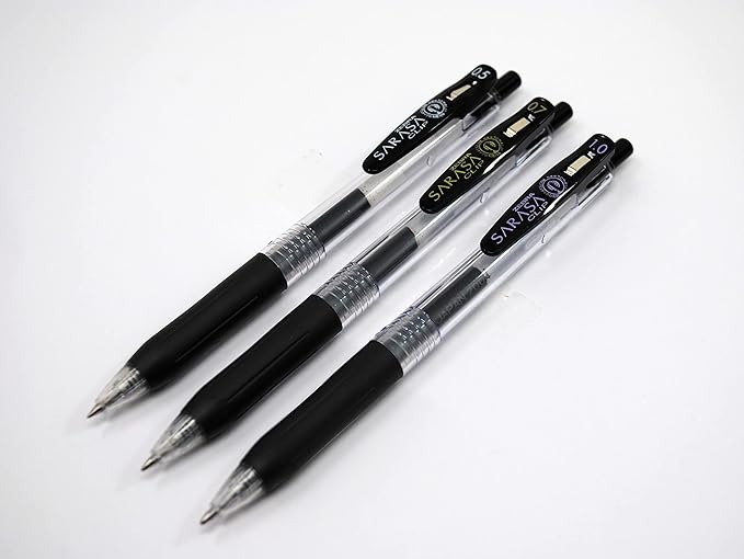 Zebra Pen Sarasa Clip Recycled Retractable Gel Pen, 0.5mm Fine Point, Black Ink, Water-Based, Ideal for Office and School, Journal, Note Taking and Planner Use, 75% Recycled, 12-Pack (47310)