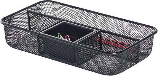 Office Depot Brenton Studio™ Metro Mesh Small Drawer Organizer, Black