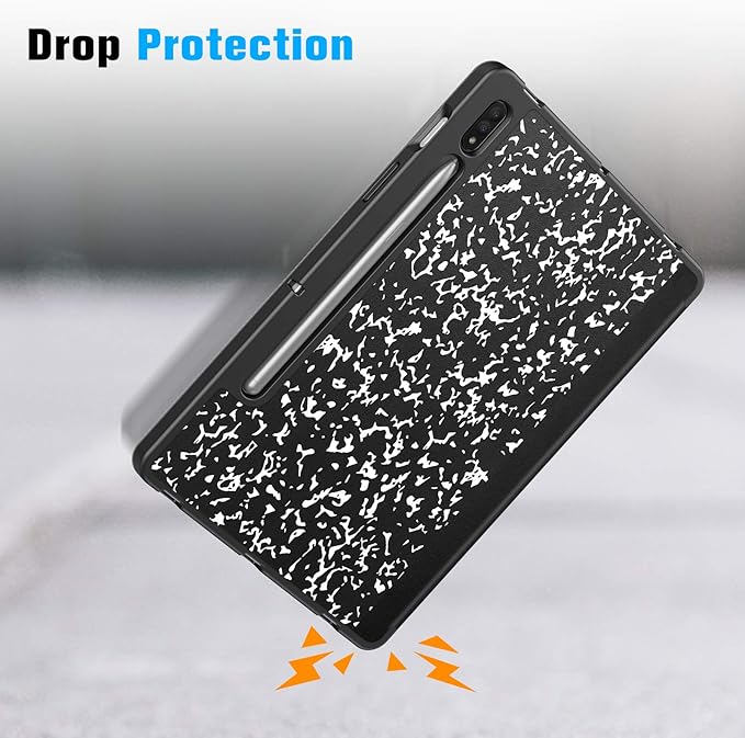 Fintie Slim Case for Samsung Galaxy Tab S8 2022/Tab S7 2020 11 Inch (Model SM-X700/X706/T870/T875/T878) with Built-in S Pen Holder, Soft TPU Smart Stand Back Cover Auto Wake/Sleep Feature, Composition