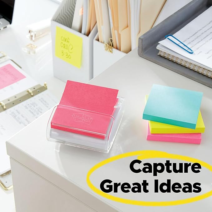 Post-it Pop-up Notes, 3x3 in, 5 Pads, America's #1 Favorite Sticky Notes, Assorted Colors, Clean Removal, Recyclable (3301-5AN)