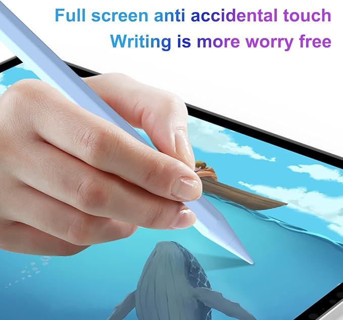 Stylus Pen for iPad 6th-11th Generation,Fast Charge Apple iPad Stylus Pencil with Palm Rejection,Compatible with 2018-2025 i Pad 6/7/8/9/10/11 Gen, Pro 13"/12.9"/11"/M4, Air 3/4/5/M2, Mini 5/6