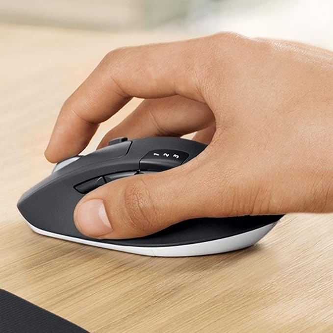 Logitech MK850 Performance Wireless Keyboard and Mouse Combo for Windows, macOS & ChromeOS, Bluetooth & 2.4 GHz USB Receiver, Full-Size Ergonomic Keyboard, Multi-Device, Cushioned Palm Rest – Graphite