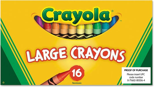 Crayola Large Size Crayon 16pk Arts & Crafts Arts & Crafts Bin336 Crayola Llc
