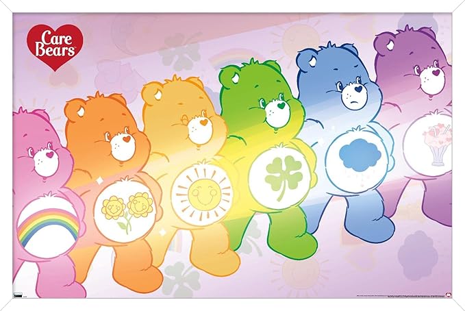 Care Bears - Care Bear Stare Wall Poster, 34L" x 22.4W", White Framed Version