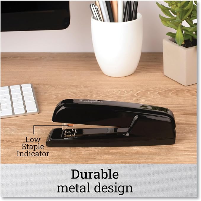 Swingline Staplers, 747 Iconic Desk Staplers, Antimicrobial, 25 Sheet Paper Capacity, Heavy Duty Staplers for Office Desktop or Home Office Supplies, Black, 2 Pack (74741) (S7074741AZ)