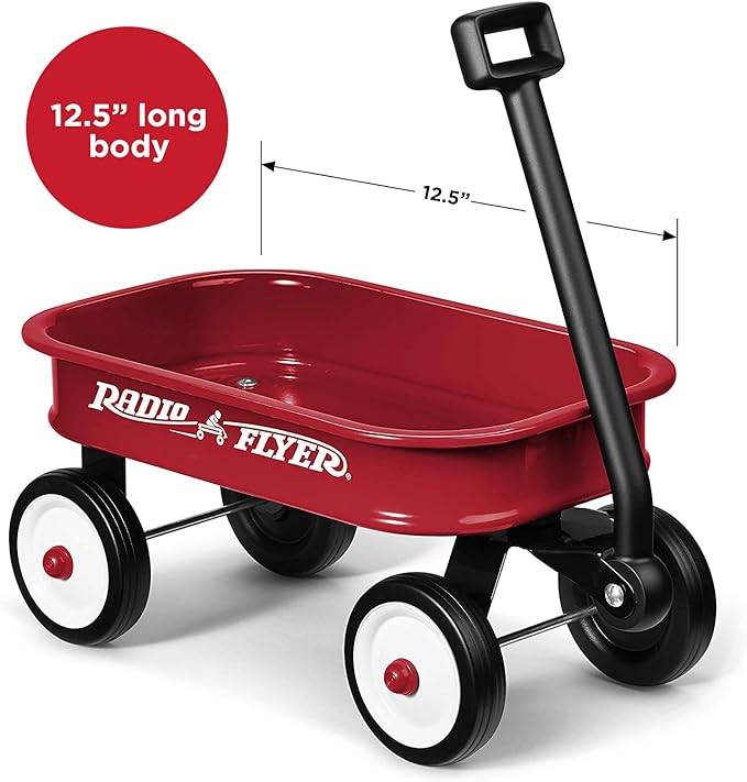 Radio Flyer Miniature Kids Wagon 12.5”, Toy Wagon with Wheels, Rolling Cart for Toddlers & Kids, Indoor & Outdoor Play or Baby Shower Decoration, Ages 1.5+