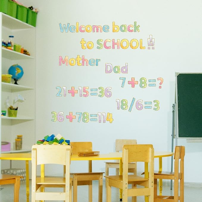 chiazllta 266 Pcs Letters Combo Pack Set Bulletin Board Letters Watercolor Letters and Number Accents for Bulletin Board Display Home School Classroom Decor