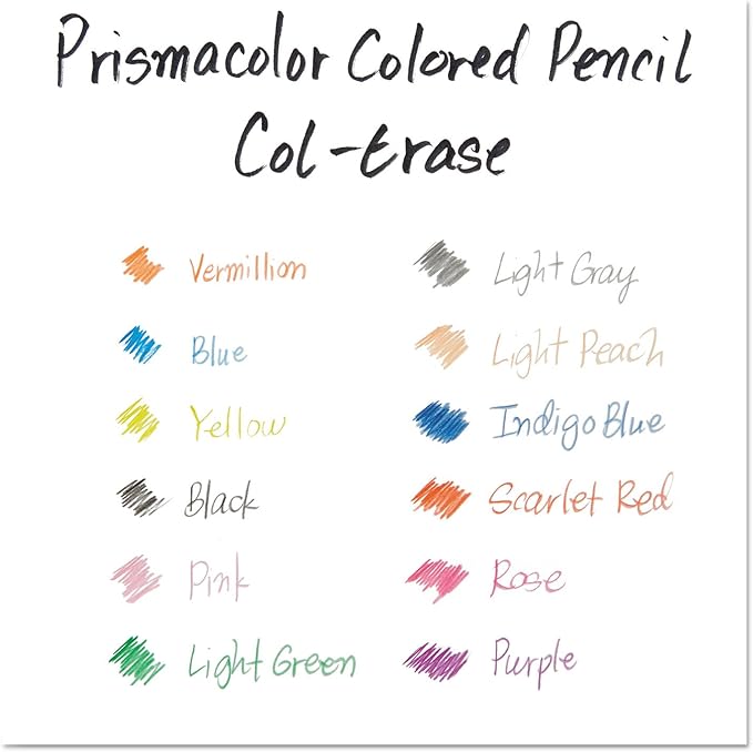 Prismacolor Col-Erase Erasable Colored Pencils, Adult Coloring, 24 Pack