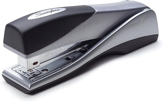 Swingline Stapler, Jam Free, Optima Grip Full Size, Ergonomic Cushion, Metal, 25 Sheet Capacity, Silver (87811)